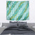 Hawaii Jade Vine Lei Tapestry Aloha Palaka Motif - Turquoise - Polynesian Pride