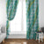 Hawaii Jade Vine Lei Window Curtain Aloha Palaka Motif - Turquoise - Polynesian Pride