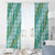 Hawaii Jade Vine Lei Window Curtain Aloha Palaka Motif - Turquoise - Polynesian Pride
