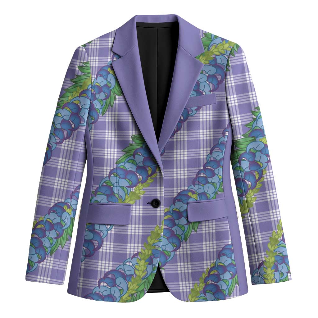 Hawaii Jade Vine Lei Blazer Aloha Palaka Motif - Purple LT14 Unisex Purple - Polynesian Pride