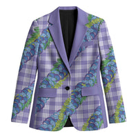 Hawaii Jade Vine Lei Blazer Aloha Palaka Motif - Purple LT14 Unisex Purple - Polynesian Pride