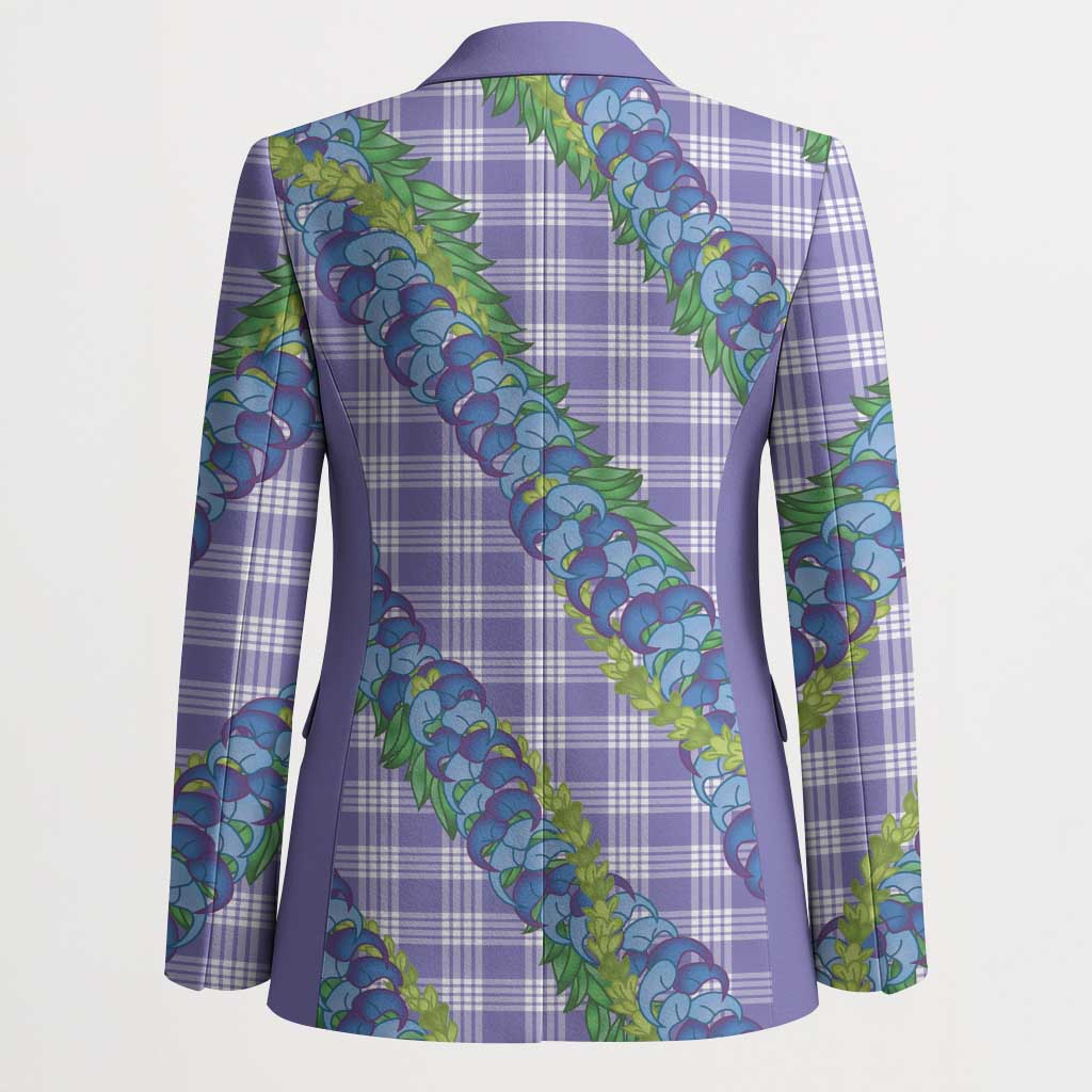 Hawaii Jade Vine Lei Blazer Aloha Palaka Motif - Purple LT14 - Polynesian Pride
