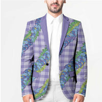 Hawaii Jade Vine Lei Blazer Aloha Palaka Motif - Purple LT14 - Polynesian Pride