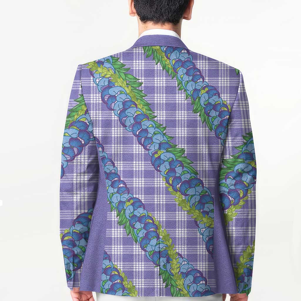 Hawaii Jade Vine Lei Blazer Aloha Palaka Motif - Purple LT14 - Polynesian Pride