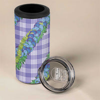 Hawaii Jade Vine Lei 4 in 1 Can Cooler Tumbler Aloha Palaka Motif - Purple LT14 - Polynesian Pride