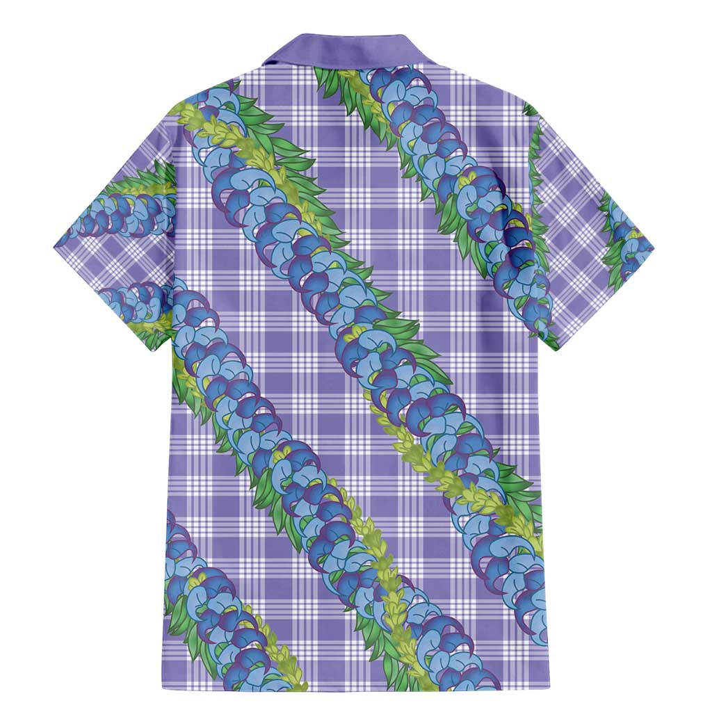 Hawaii Jade Vine Lei Family Matching Mermaid Dress and Hawaiian Shirt Aloha Palaka Motif - Purple LT14 - Polynesian Pride