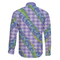 Hawaii Jade Vine Lei Family Matching Puletasi and Hawaiian Shirt Aloha Palaka Motif - Purple LT14 - Polynesian Pride