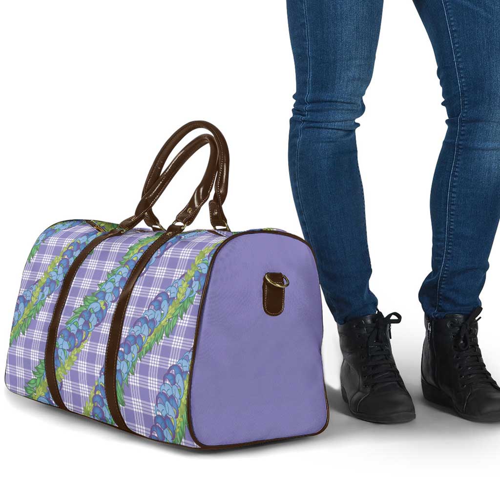 Hawaii Jade Vine Lei Travel Bag Aloha Palaka Motif - Purple - Polynesian Pride