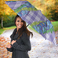 Hawaii Jade Vine Lei Umbrella Aloha Palaka Motif - Purple - Polynesian Pride
