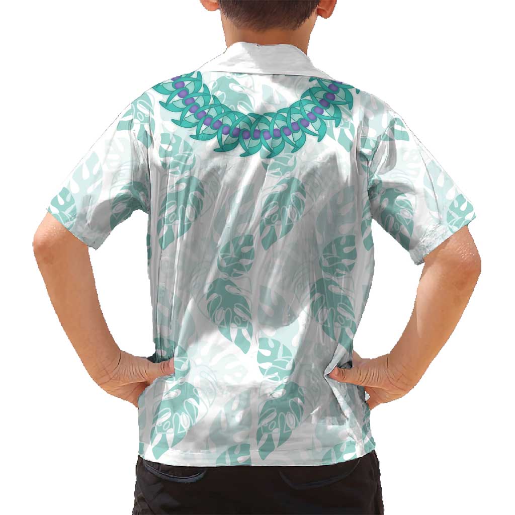 Jade Vine Lei Hawaii Family Matching Off Shoulder Maxi Dress and Hawaiian Shirt Aloha Seamless Tropical Leaves LT14 - Polynesian Pride
