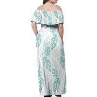 Jade Vine Lei Hawaii Family Matching Off Shoulder Maxi Dress and Hawaiian Shirt Aloha Seamless Tropical Leaves LT14 - Polynesian Pride
