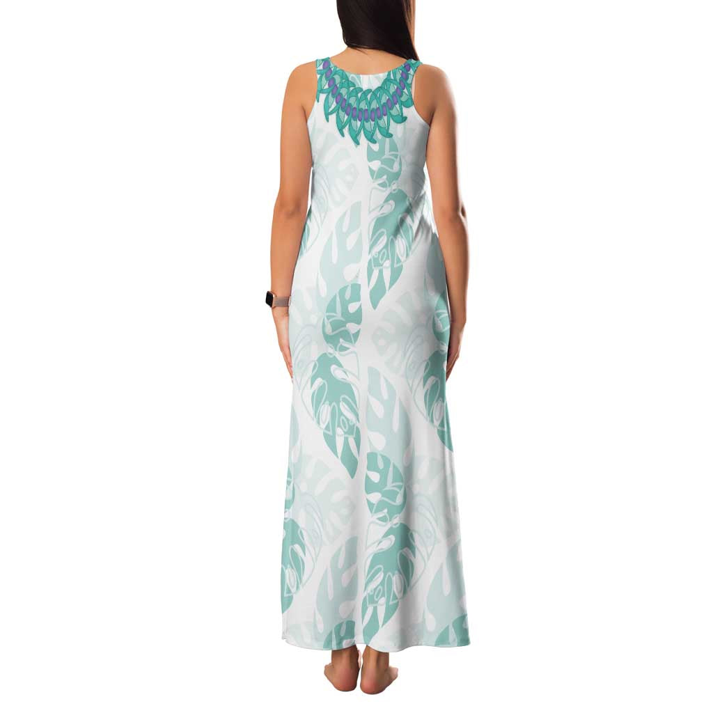 Jade Vine Lei Hawaii Family Matching Tank Maxi Dress and Hawaiian Shirt Aloha Seamless Tropical Leaves LT14 - Polynesian Pride