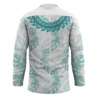 Jade Vine Lei Hawaii Hockey Jersey Aloha Seamless Tropical Leaves - Polynesian Pride
