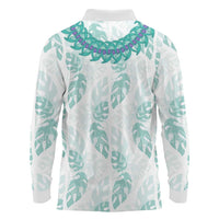 Jade Vine Lei Hawaii Long Sleeve Polo Shirt Aloha Seamless Tropical Leaves LT14 - Polynesian Pride