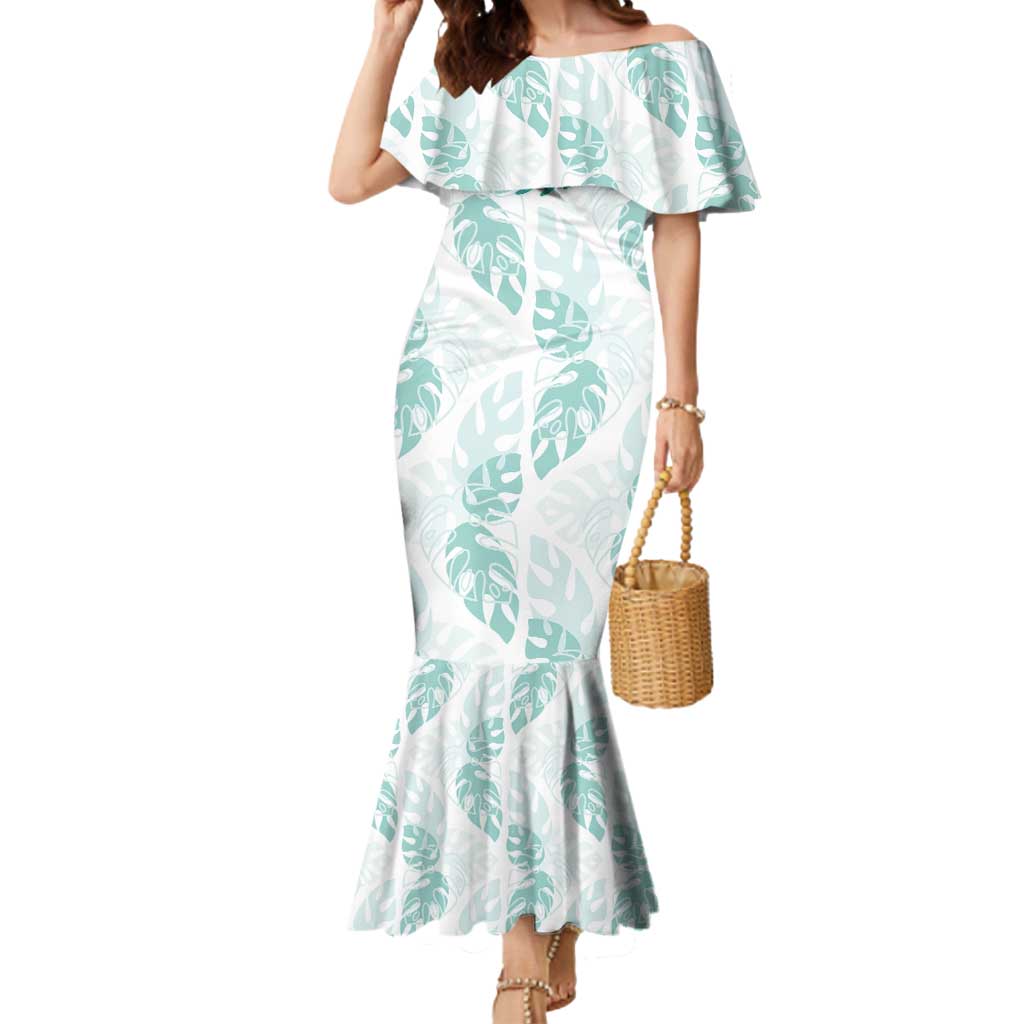 Jade Vine Lei Hawaii Mermaid Dress Aloha Seamless Tropical Leaves - Polynesian Pride