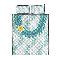 Jade Vine Lei Hawaii Quilt Bed Set Aloha Seamless Tropical Leaves LT14 - Polynesian Pride