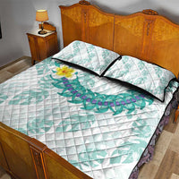 Jade Vine Lei Hawaii Quilt Bed Set Aloha Seamless Tropical Leaves LT14 - Polynesian Pride
