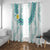 Jade Vine Lei Hawaii Window Curtain Aloha Seamless Tropical Leaves - Polynesian Pride