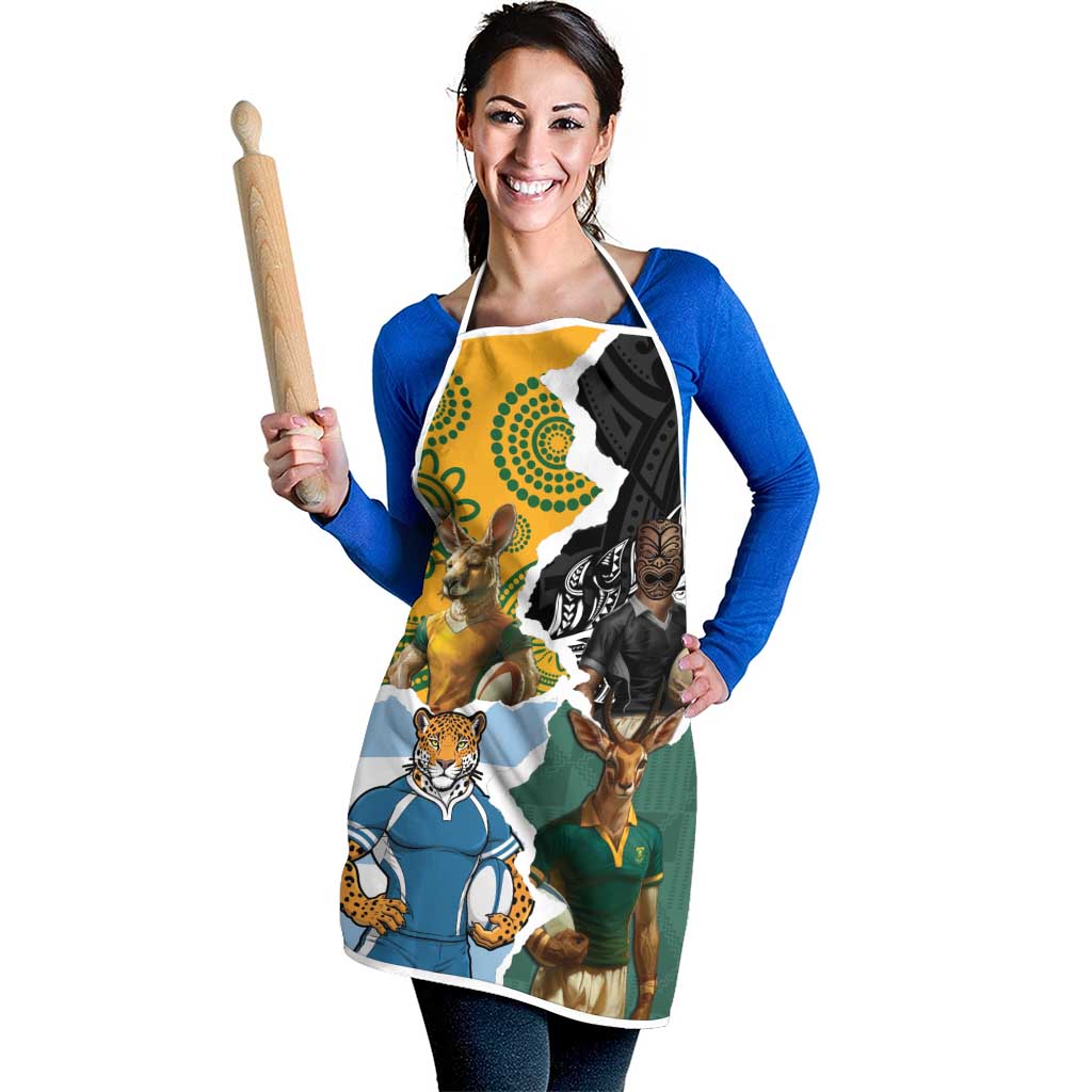 Rugby 2025 Championship Apron Southern Hemisphere Countries Mascots - Polynesian Pride