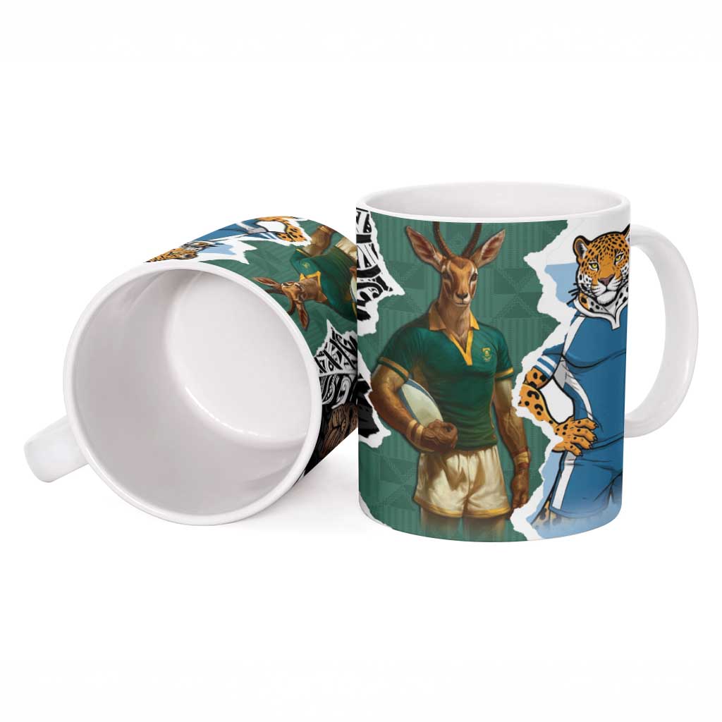 Rugby 2025 Championship Ceramic Mug Southern Hemisphere Countries Mascots - Polynesian Pride