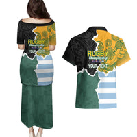 Personalised Rugby 2025 Championship Couples Matching Puletasi and Hawaiian Shirt Southern Hemisphere Countries Mascots LT14 - Polynesian Pride
