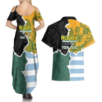 Personalised Rugby 2025 Championship Couples Matching Summer Maxi Dress and Hawaiian Shirt Southern Hemisphere Countries Mascots LT14 - Polynesian Pride