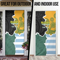 Rugby 2025 Championship Door Cover Southern Hemisphere Countries Mascots - Polynesian Pride
