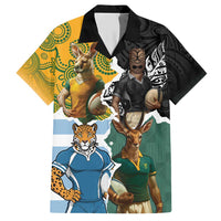 Personalised Rugby 2025 Championship Hawaiian Shirt Southern Hemisphere Countries Mascots - Polynesian Pride