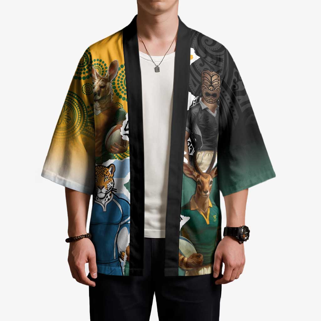 Personalised Rugby 2025 Championship Kimono Southern Hemisphere Countries Mascots - Polynesian Pride