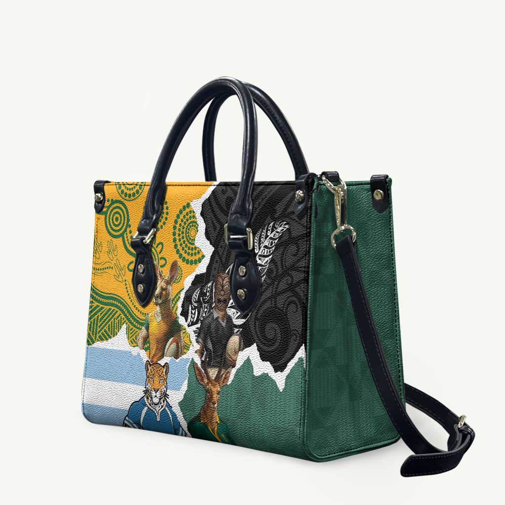 Rugby 2025 Championship Leather Bag Southern Hemisphere Countries Mascots - Polynesian Pride