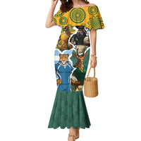 Personalised Rugby 2025 Championship Mermaid Dress Southern Hemisphere Countries Mascots - Polynesian Pride