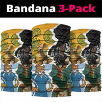 Rugby 2025 Championship Neck Gaiter Southern Hemisphere Countries Mascots LT14 package One Size: 25*50cm Black - Polynesian Pride