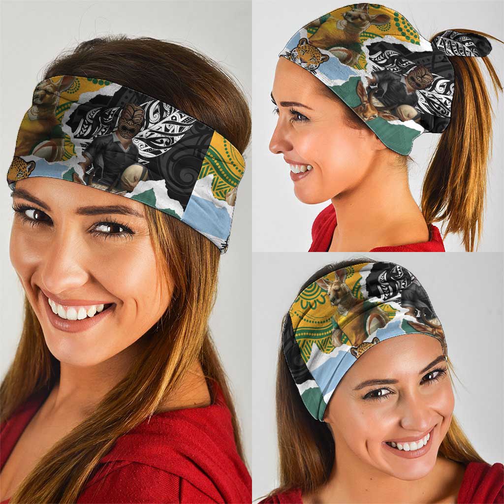 Rugby 2025 Championship Neck Gaiter Southern Hemisphere Countries Mascots LT14 - Polynesian Pride