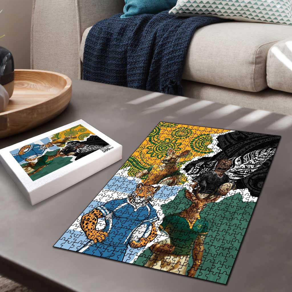 Rugby 2025 Championship Puzzle Southern Hemisphere Countries Mascots - Polynesian Pride