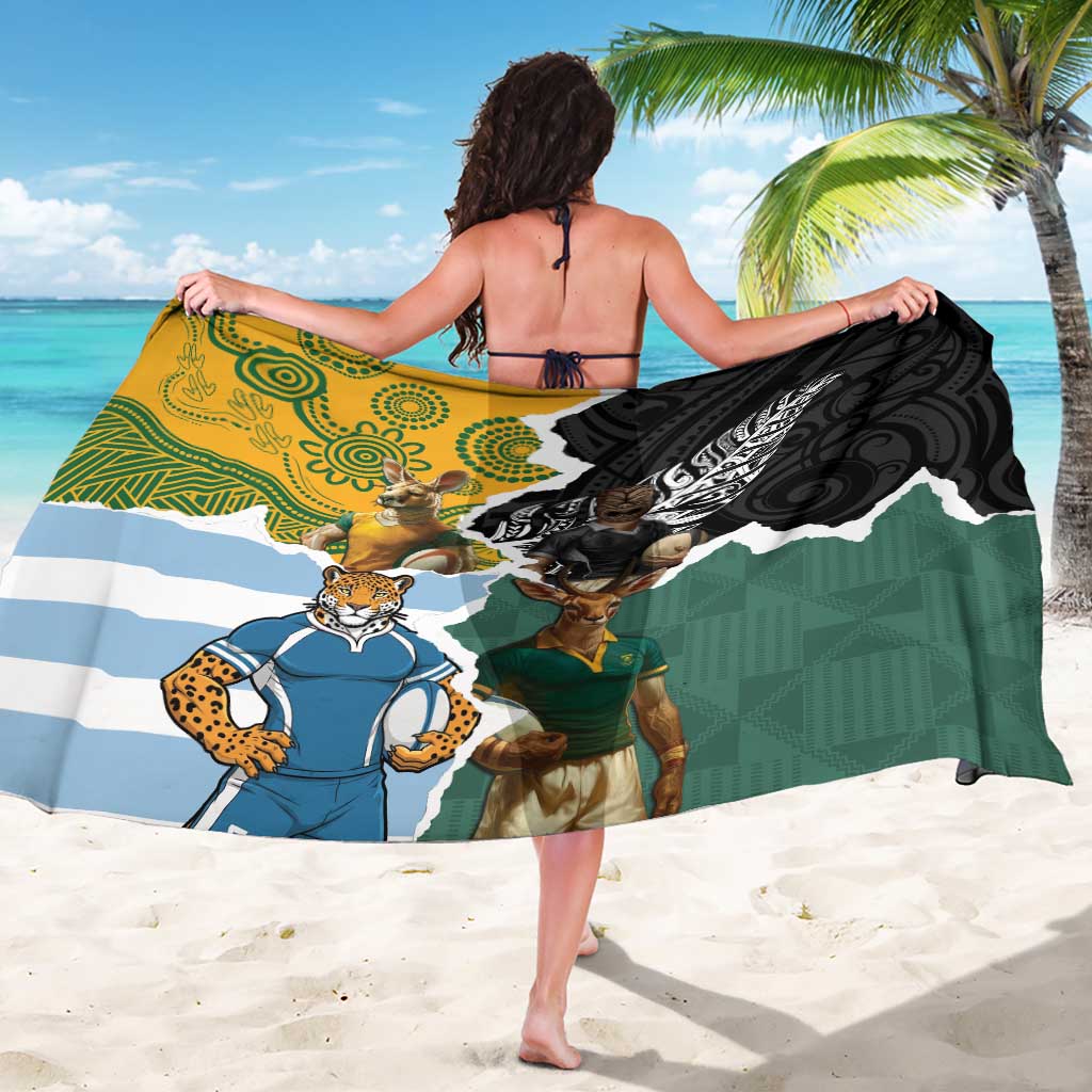 Rugby 2025 Championship Sarong Southern Hemisphere Countries Mascots - Polynesian Pride