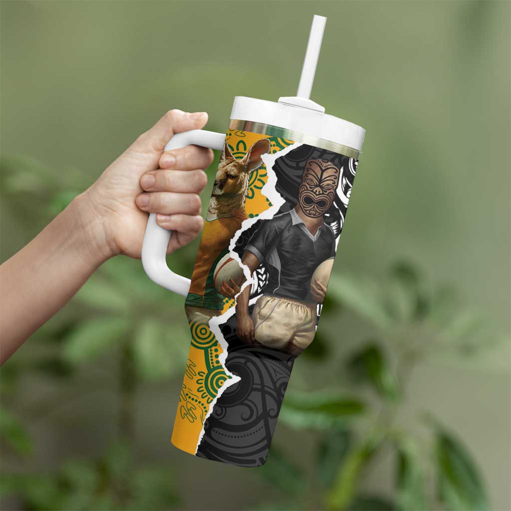 Rugby 2025 Championship Tumbler With Handle Southern Hemisphere Countries Mascots - Polynesian Pride