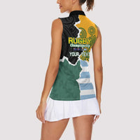 Personalised Rugby 2025 Championship Women Sleeveless Polo Shirt Southern Hemisphere Countries Mascots LT14 - Polynesian Pride