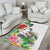 Aloha Hawaii Nene Goose Area Rug Tropical Flowers Watercolor Stylized - Polynesian Pride