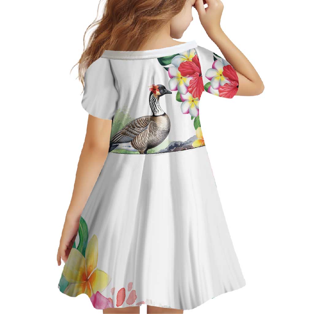 Aloha Hawaii Nene Goose Family Matching Long Sleeve Bodycon Dress and Hawaiian Shirt Tropical Flowers Watercolor Stylized LT14 - Polynesian Pride