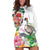 Aloha Hawaii Nene Goose Hoodie Dress Tropical Flowers Watercolor Stylized - Polynesian Pride