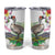 Aloha Hawaii Nene Goose Tumbler Cup Tropical Flowers Watercolor Stylized - Polynesian Pride