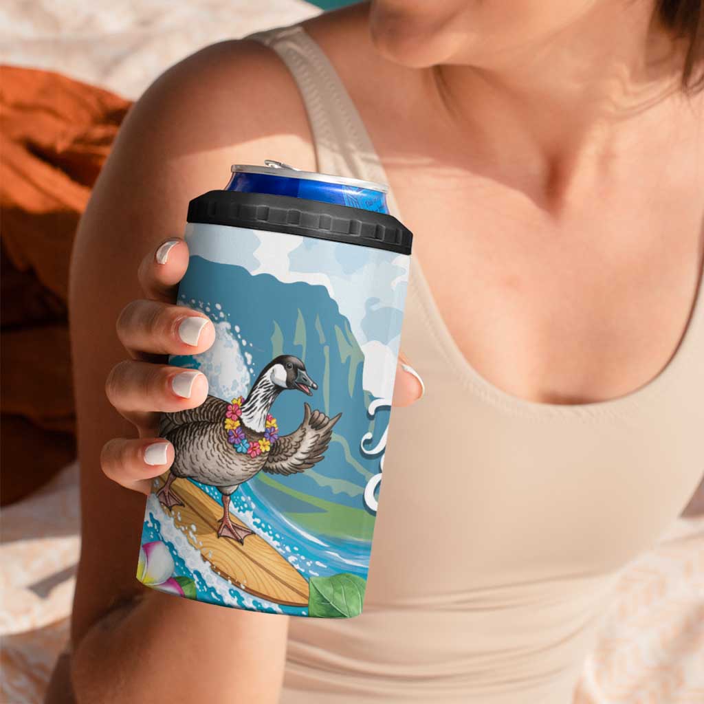 Aloha Hawaii Shaka Nene Goose 4 in 1 Can Cooler Tumbler Surfing Take It Easy - Polynesian Pride