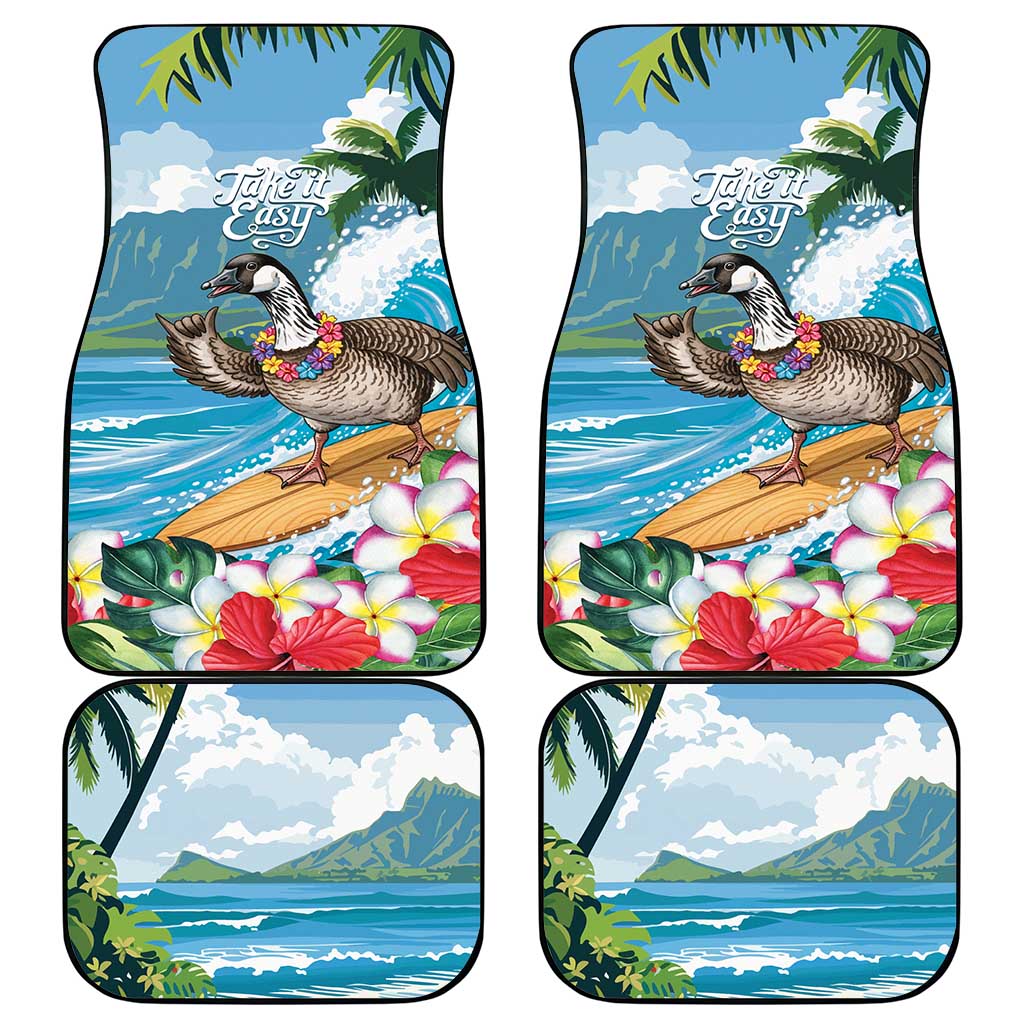 Aloha Hawaii Shaka Nene Goose Car Mats Surfing Take It Easy LT14 - Polynesian Pride