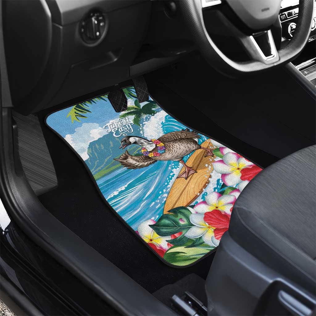 Aloha Hawaii Shaka Nene Goose Car Mats Surfing Take It Easy LT14 - Polynesian Pride