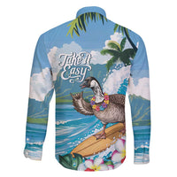 Aloha Hawaii Shaka Nene Goose Family Matching Mermaid Dress and Hawaiian Shirt Surfing Take It Easy LT14 - Polynesian Pride