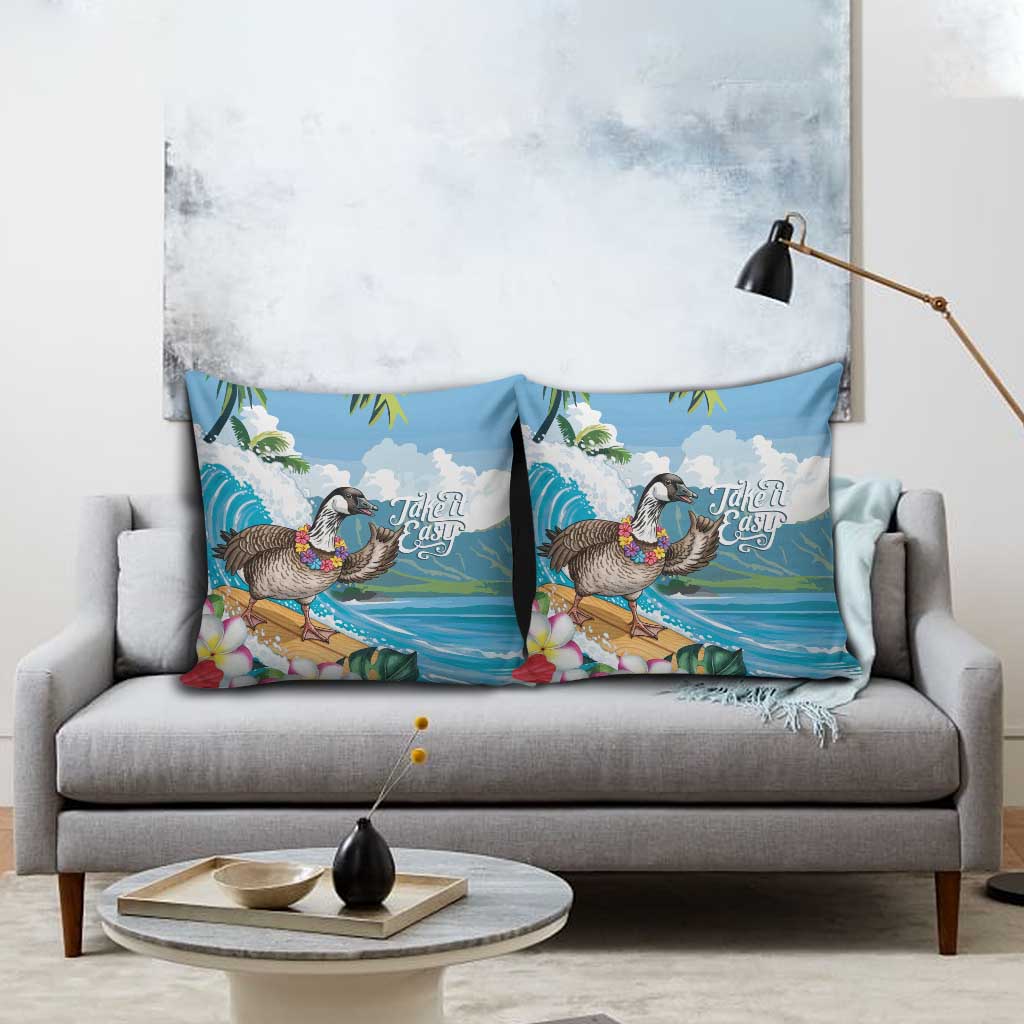 Aloha Hawaii Shaka Nene Goose Pillow Cover Surfing Take It Easy LT14 - Polynesian Pride