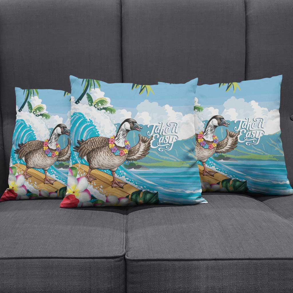 Aloha Hawaii Shaka Nene Goose Pillow Cover Surfing Take It Easy LT14 - Polynesian Pride