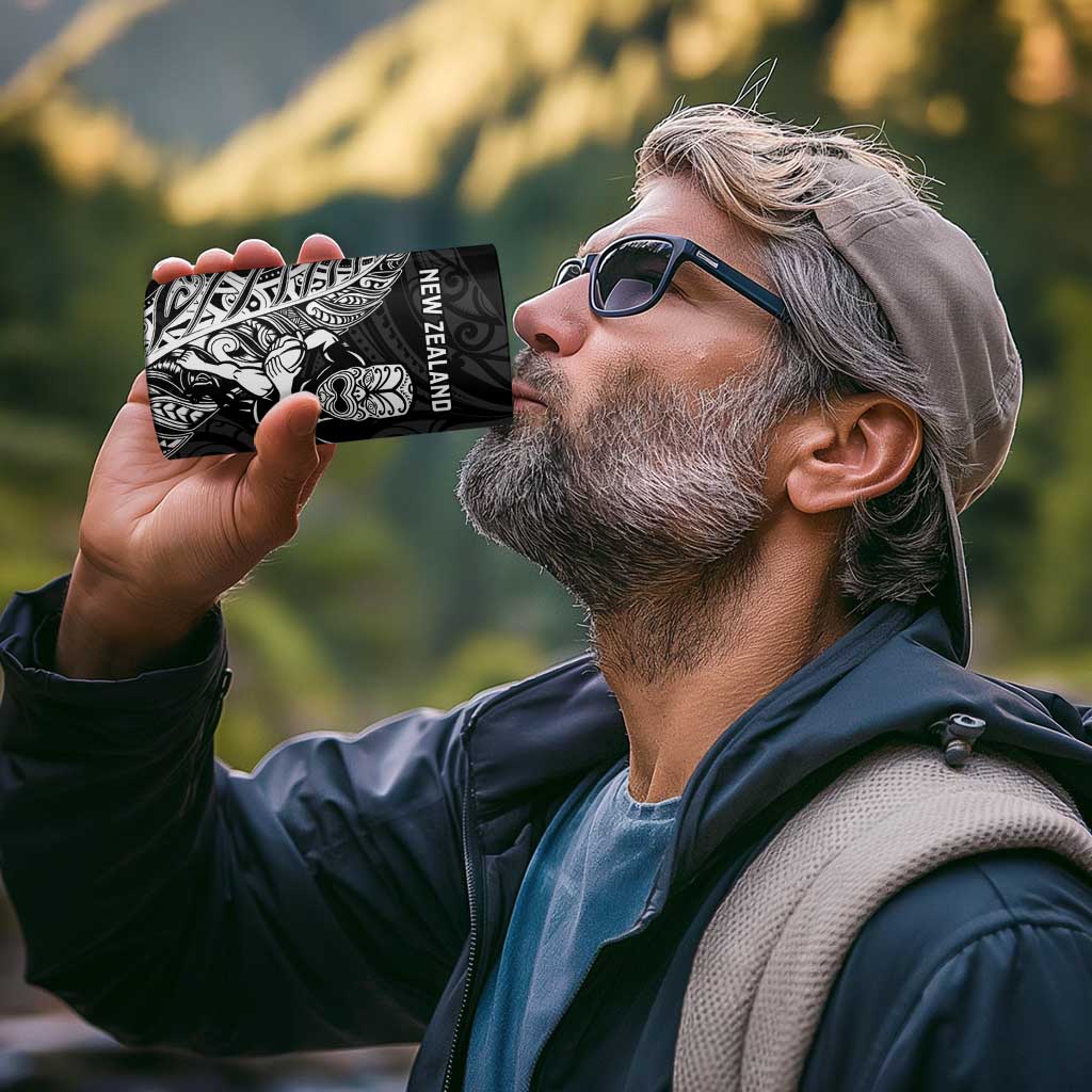 New Zealand and Wales Rugby Custom 4 in 1 Can Cooler Tumbler Aotearoa All Black Combine Welsh Dragon LT14 - Polynesian Pride