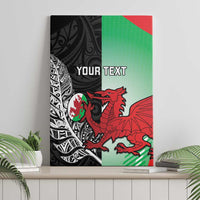 New Zealand and Wales Rugby Custom Canvas Wall Art Aotearoa All Black Combine Welsh Dragon LT14 - Polynesian Pride
