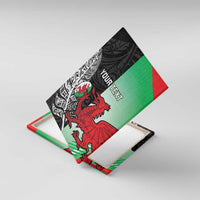 New Zealand and Wales Rugby Custom Canvas Wall Art Aotearoa All Black Combine Welsh Dragon LT14 With Frame Black - Polynesian Pride